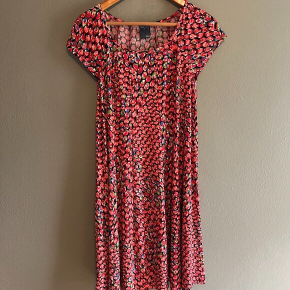 Gabby Skye Dress, Vibrant Colors, Cap Sleeve, Flared A-Line, Size 14 - Picture 2 of 6